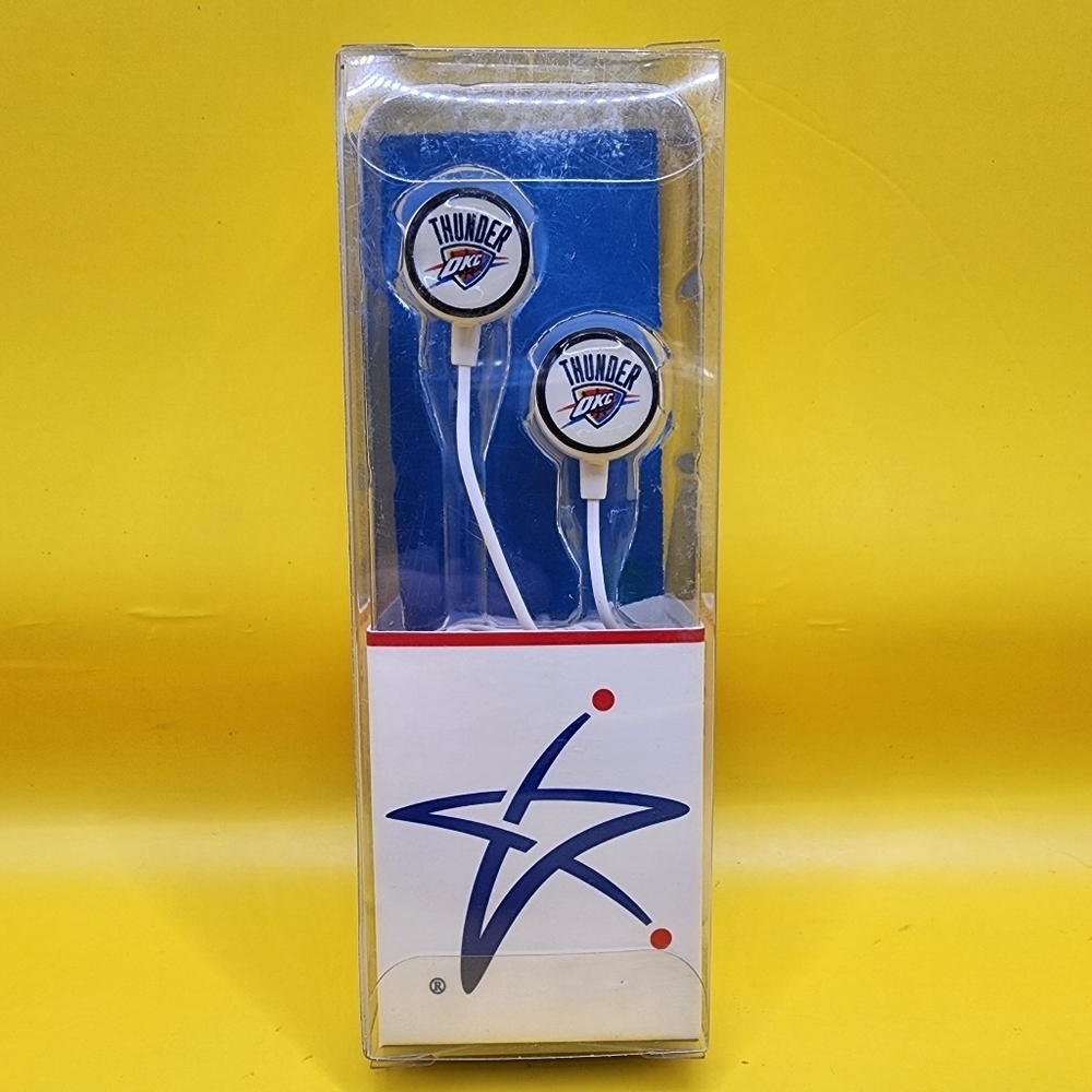 New- OKC Thunder Earbuds In Ear Headphones Promo US Cellular Oklahoma City NBA
